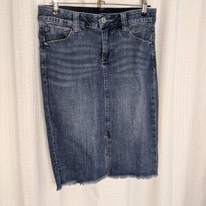 Jag Demin Pencil Skirt with Stretch, Size 8